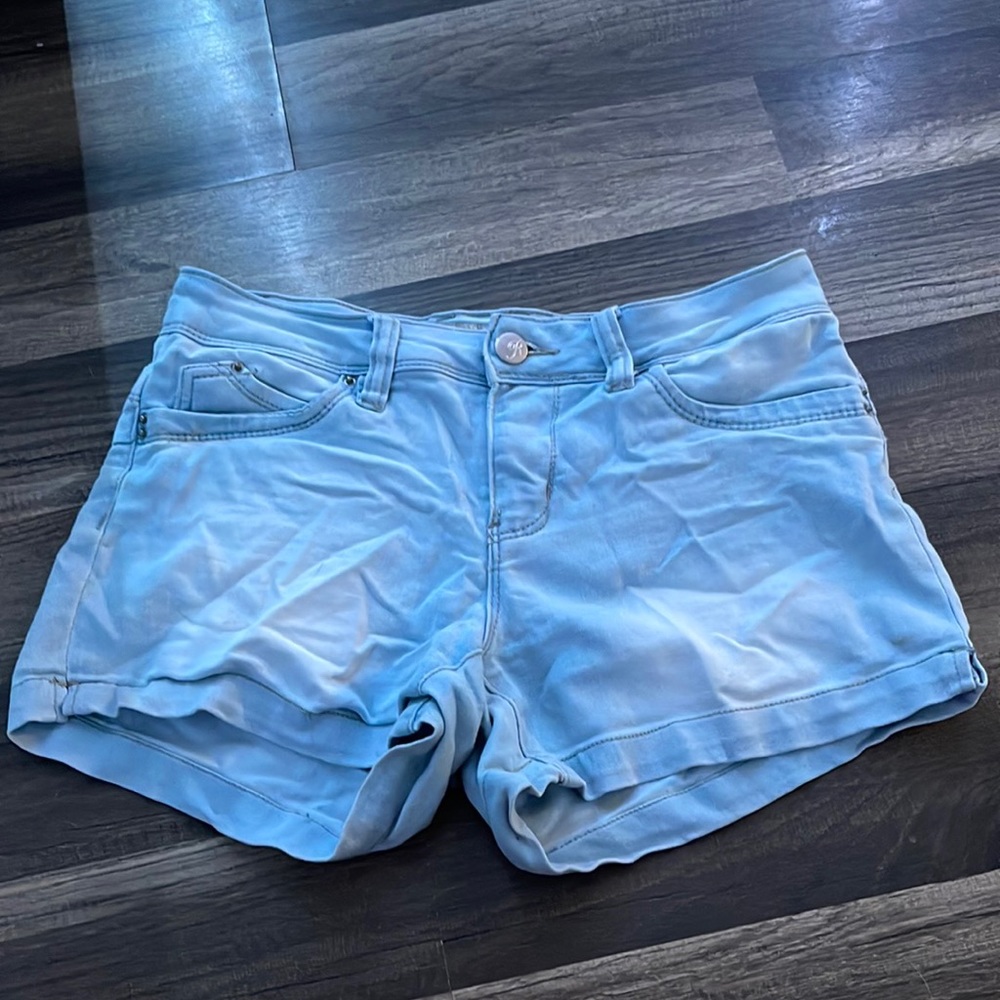 blue jean shorts